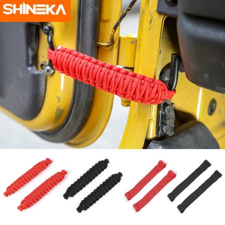 Jeep Wrangler -Tensioning Belts for Front and Rear Door, Adjustable Restriction Protection Rope Strap, fits year 1997-2006