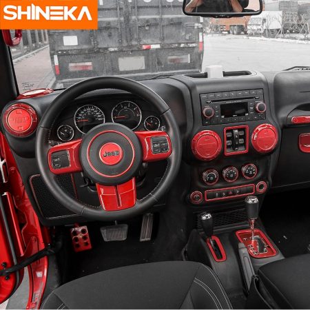 Jeep Wrangler - JK Interior Accessories 2011-2017 Car Steering Wheel Cover Frame Air Vent Outlet Cover