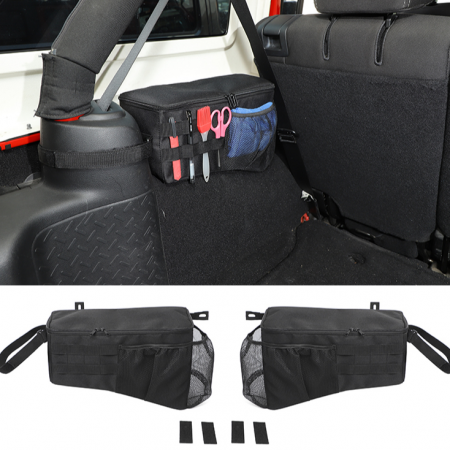 Jeep Wrangler JK Car Tail Box Trunk Side Storage Bag, 4 - Door - Black