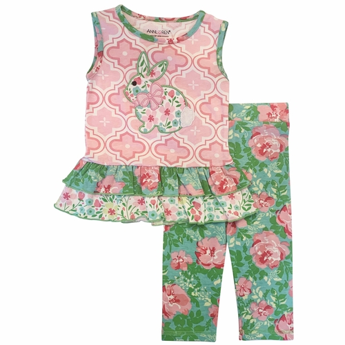 Girls' Bunny Floral Tunic and Leggings