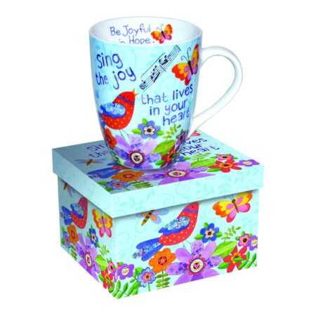 Sing Joy Bird, Psalm 66: 2 Ceramic Curvy Mug