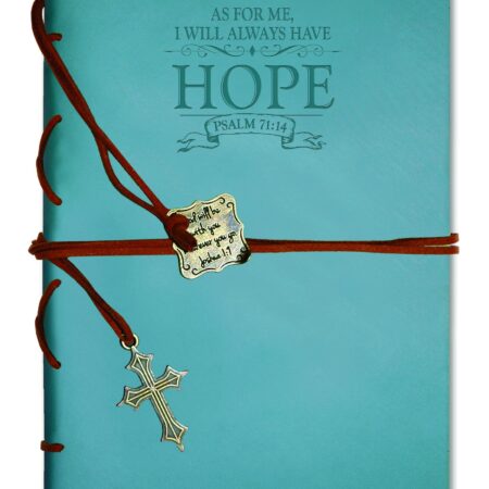 Faux Leather Journal : Leather Wrapped Dusty Blue, "Hope"