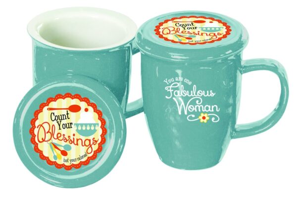 "Count Your Blessings" Covered Mug