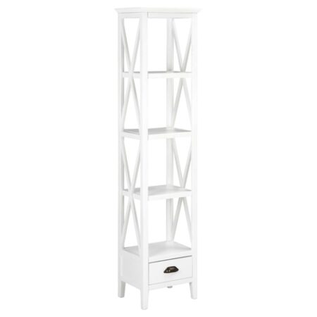 Bookcase with 1 Drawer White