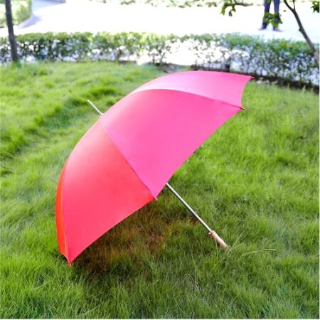 60 Inch Solid Red Windproof Umbrella