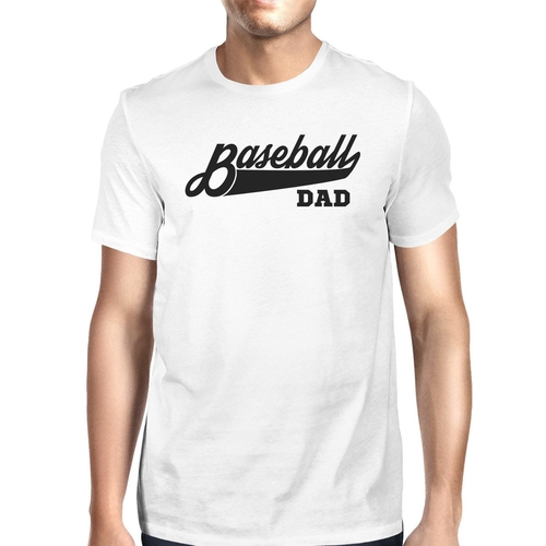 "Baseball Dad" Men's White T-Shirt