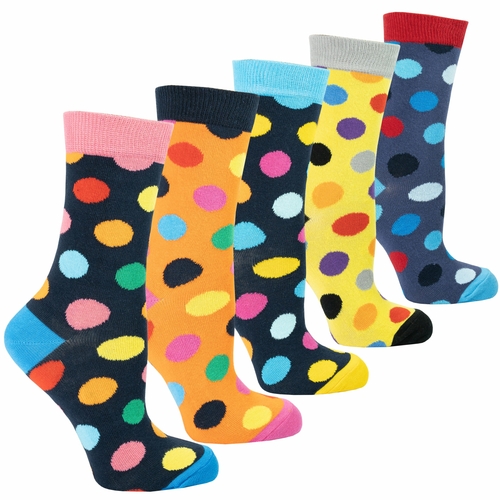 Women's Modern Dots Socks (5 Pr. Set)