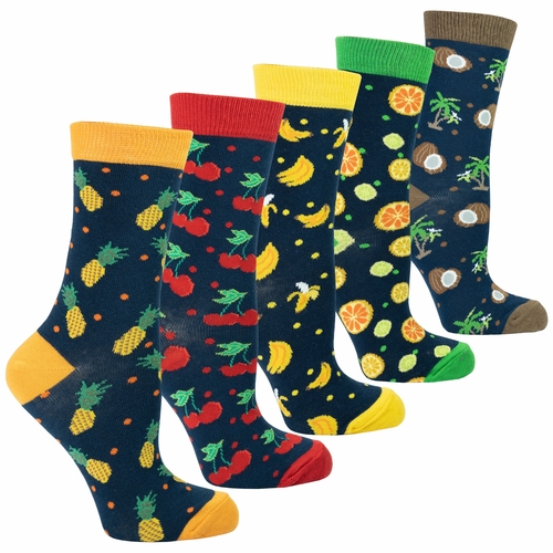 Women's Cheerful Fruits Socks Set