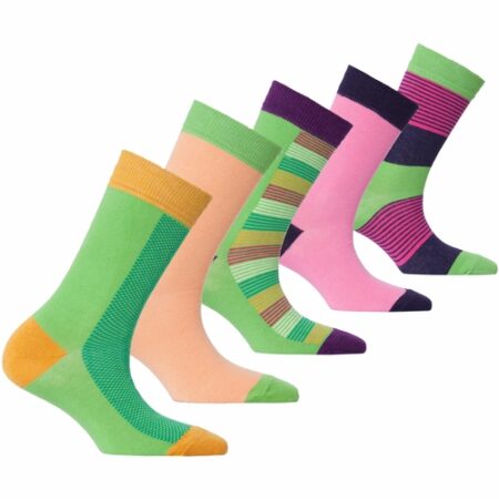 Women's Solid Mix Set Socks (5 Pr. Sets)