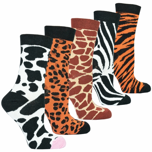 Women's Animal Kingdom Socks (5 Pr. Set)