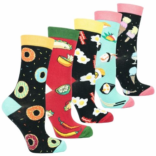 Women's Fast Food Socks ( 5 Pr. Sets)