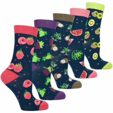 Women's Delightful Fruits Socks (5 Pr. Set)
