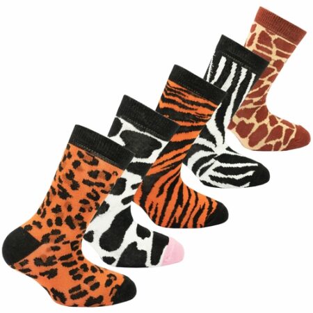 Kids Animal Pattern Socks (Pack of 5)