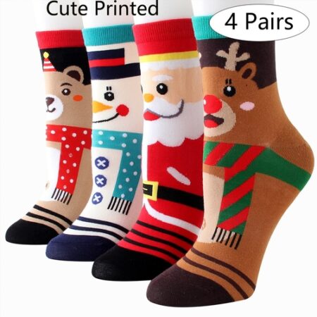 Christmas Cartoon Cotton Socks