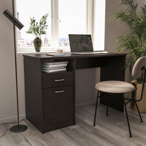 Writing Desk – Compact Office Desk with Drawer and Open Shelf