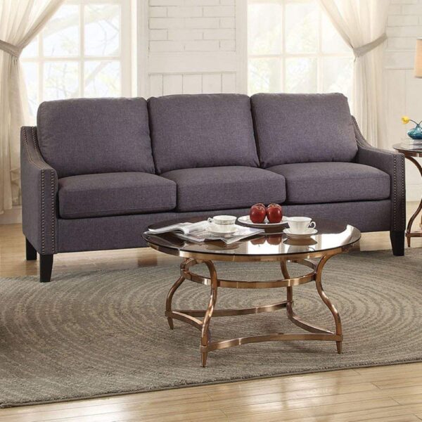 Gray Linen Sofa