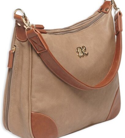 Concealed Carry Purse (Taupe with Tan Trim)