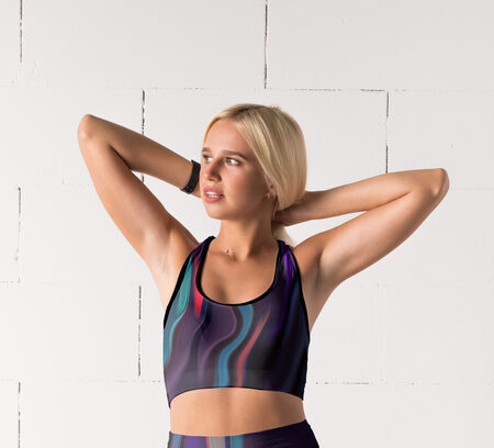 Marble Abstract Sports Bra