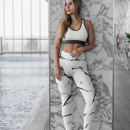 White Marble COMFORTI™ Fitness 2 Pc. Set