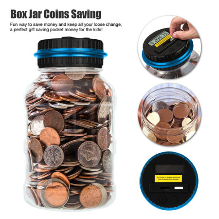 Digital Coin Counting Savings Box with LCD Display