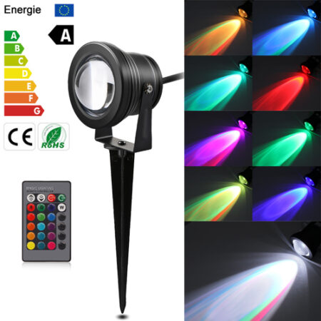 10W RGB LED Lawn Light with Spike and Remote Control
