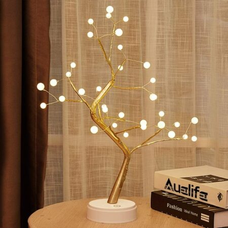 Tabletop Bonsai Tree Light, DIY Artificial Light Tree Lamp Decoration