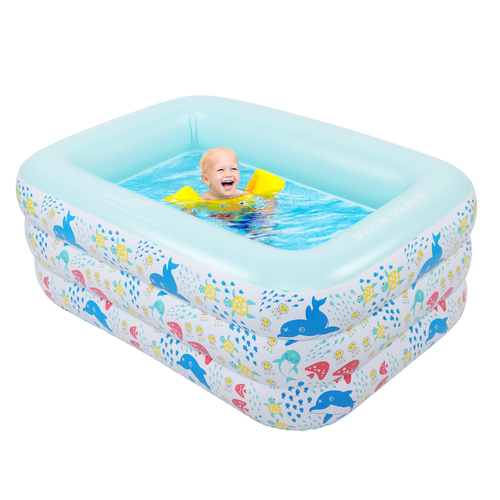 Inflatable Swim Pool for Kids 59" X 43.3" X 23.6"
