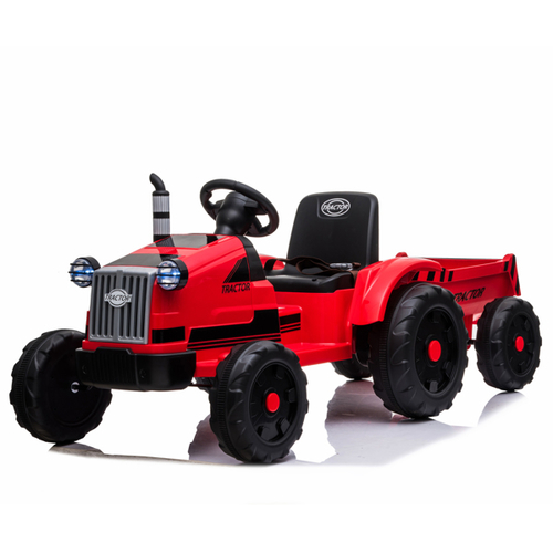 Toy Tractor with Trailer 3-Gear-Shift Ground Loader Ride