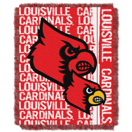 Louisville Official Collegiate - Double Play, Woven Jacquard Throw