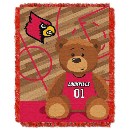 Louisville Official Collegiate - Half Court, Baby Woven Jacquard Throw