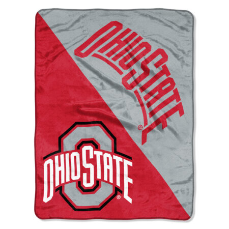 Ohio State Official Collegiate - Halftone, Micro Raschel Throw