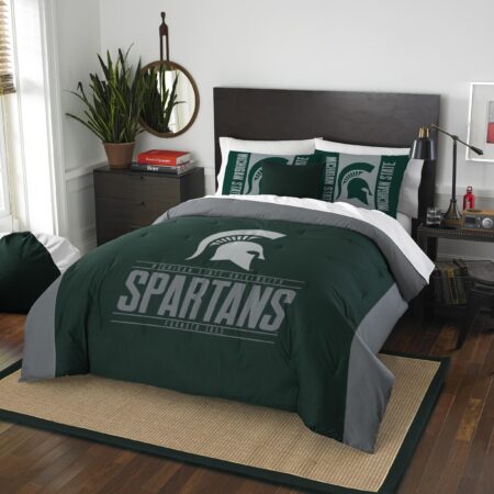 Michigan State Collegiate "Modern Take" Full-Queen Comforter and Sham Set