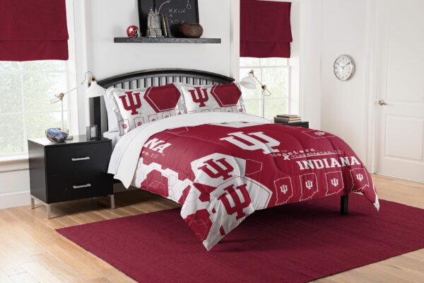 Indiana Collegiate - Hexagon, Full-Queen Comforter and Shams Set