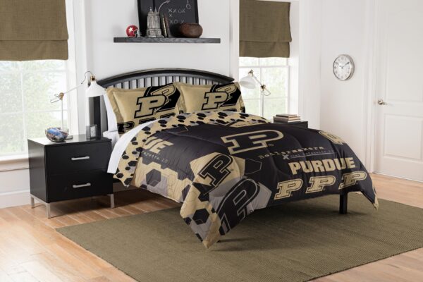 Purdue "Hexagon" Full-queen Comforter and Shams Set