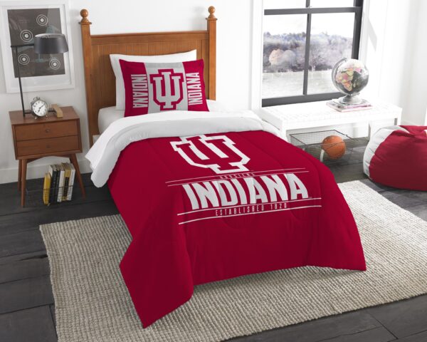 Indiana Collegiate - Modern Take, Twin Comforter and Sham Set