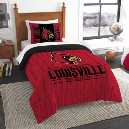Louisville Collegiate "Modern Take" Twin Comforter and Sham Set