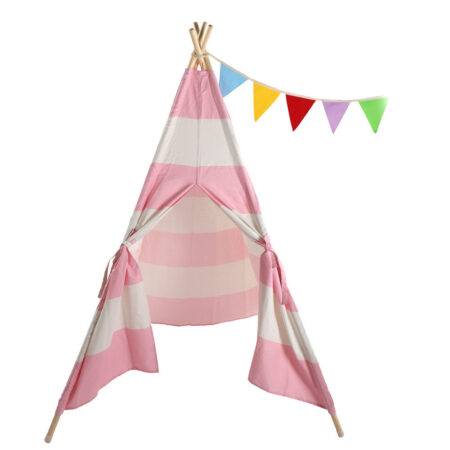Indian Teepee Tent - Pink Stripes