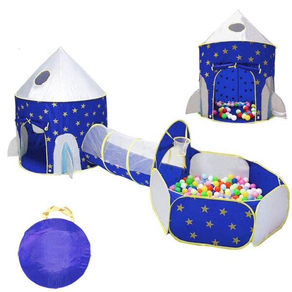 3 - in -1 Rocket Ship Game Tent