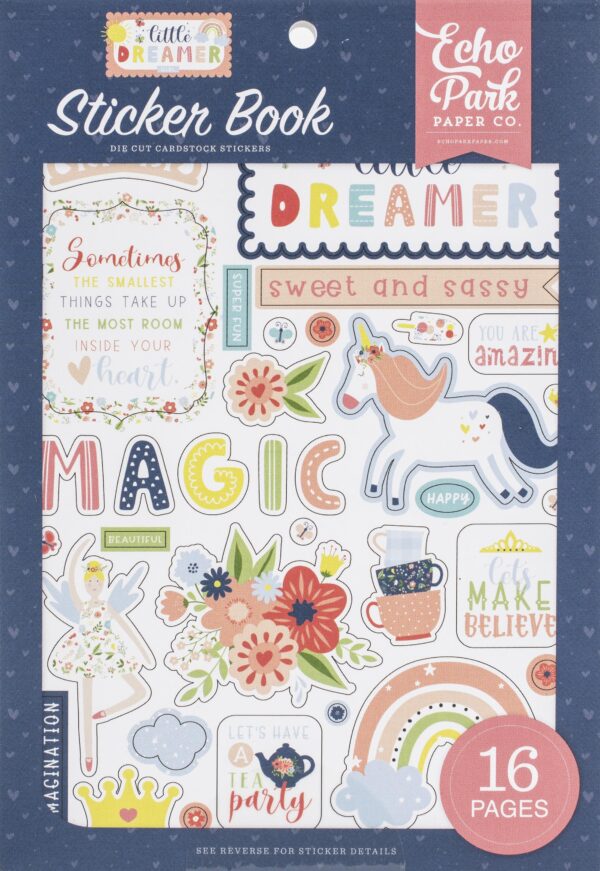 Sticker Book by Echo Park - Little Dreamer Girl, 16 total pages