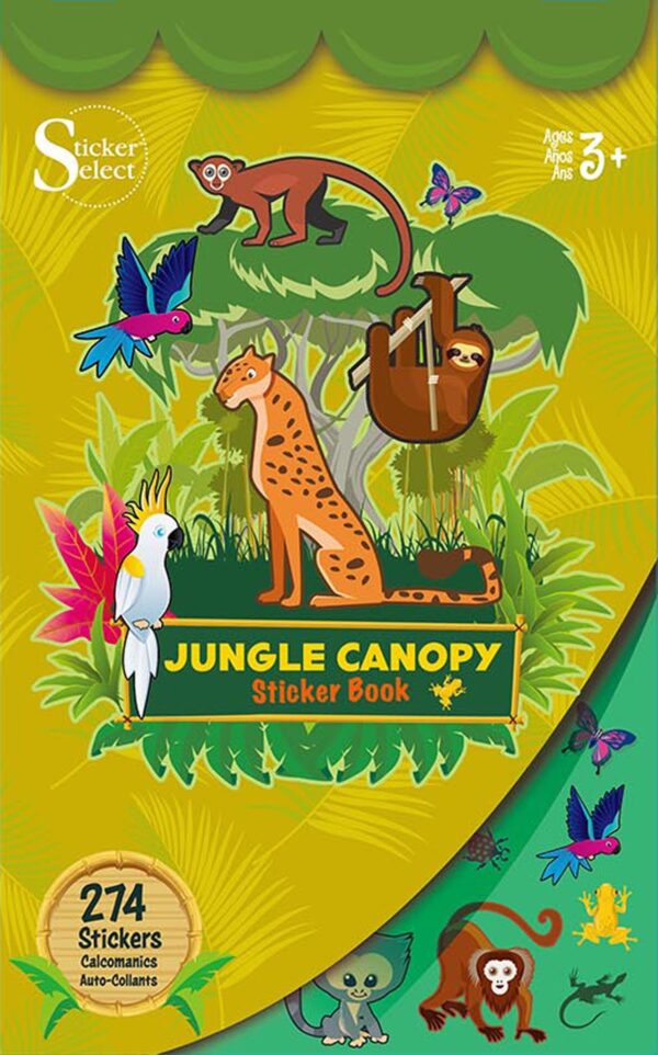 Sticker Book with Jungle Canopy Themed, 274 total stickers