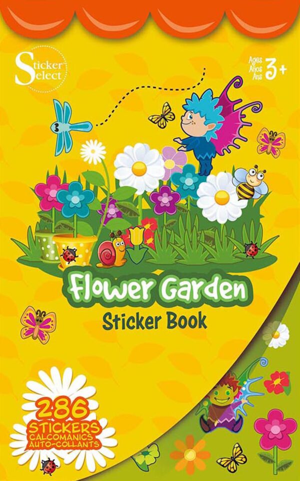 Sticker Book - Flower Garden Themed, 286 total stickers