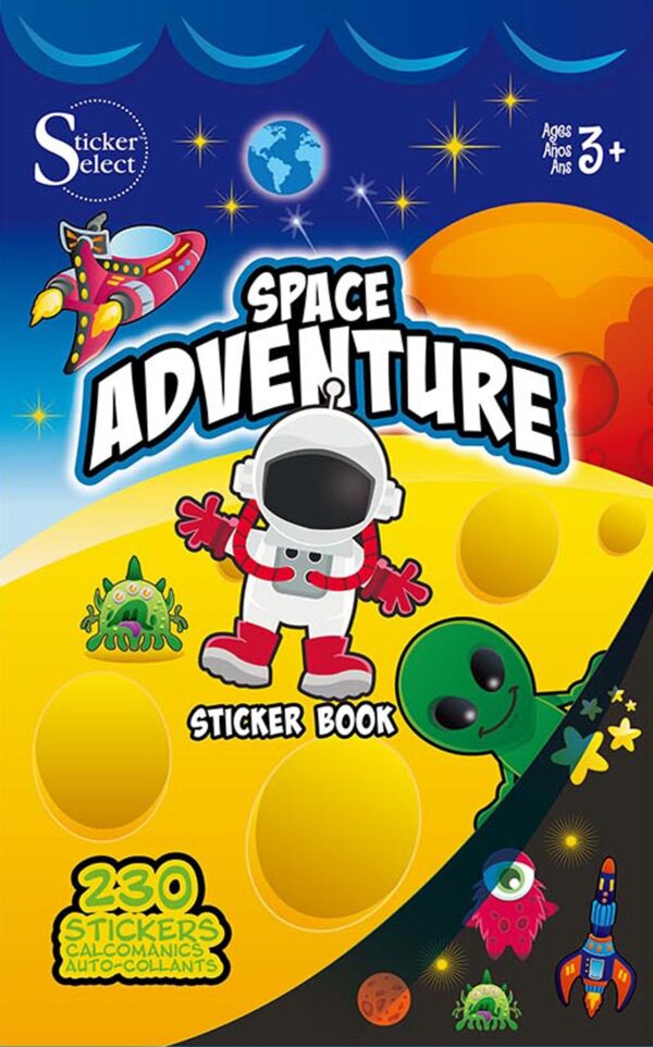 Sticker Book - Space Adventure Themed, 230 total stickers