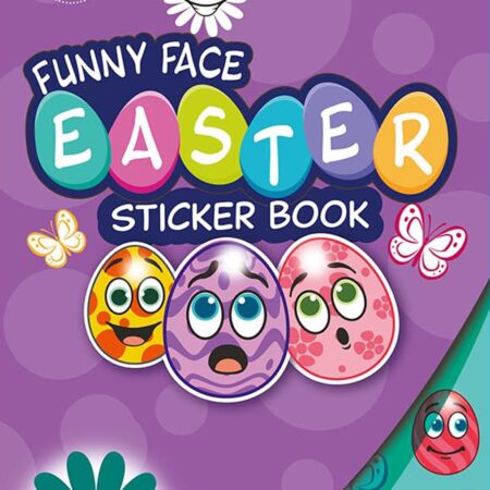 Sticker Book - Easter Funny Faces Themed, 216 total stickers