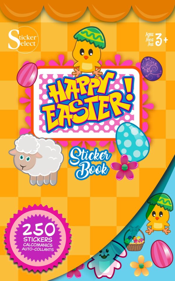 Sticker Book - Happy Easter Themed, 250 total stickers