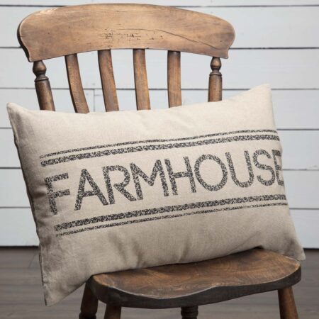 Sawyer Mill Charcoal Farmhouse Pillow - 14 x 22