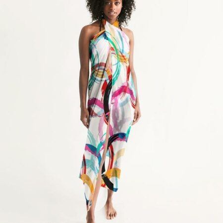 Sheer Circular Multicolor Swimsuit Cover Up