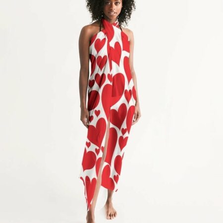 Love Red Hearts Swim Cover-Up