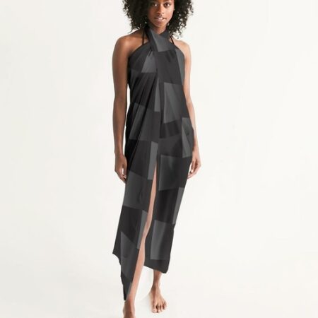 Sheer Black Squared Swimsuit Cover Up