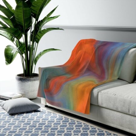 Multicolor Autumn Swirl - Throw Blanket