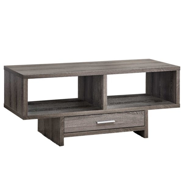 Dark Taupe with Storage, Coffee Table - 17.75 x 42.25 x 18 inches